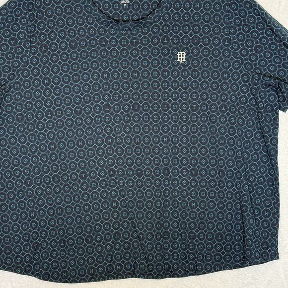 Tommy Hilfiger Sleepwear Blue Circle Dot Pattern Top Women's 2X Short Sleeve Top - Picture 5 of 12